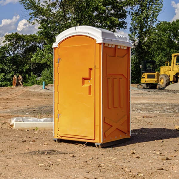 how often are the porta potties cleaned and serviced during a rental period in Winside